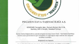 Pegasus, ’Green Check-Yeşil Kontrol Belgesi’ni alan ilk hava yolu şirketi olduğunu duyurdu